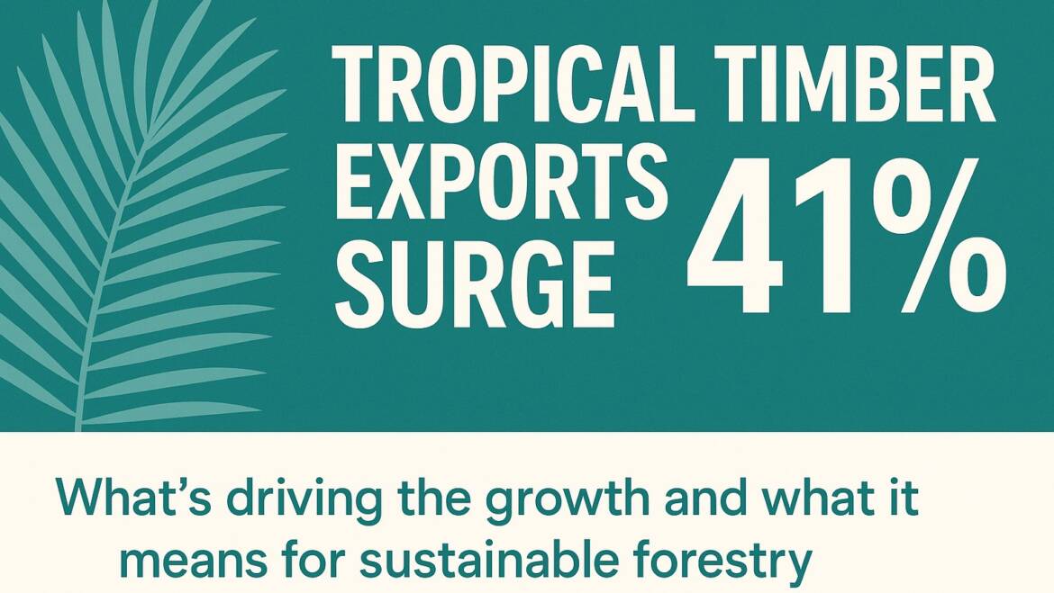 🌴 Tropical timber exports just hit a 41% volume surge